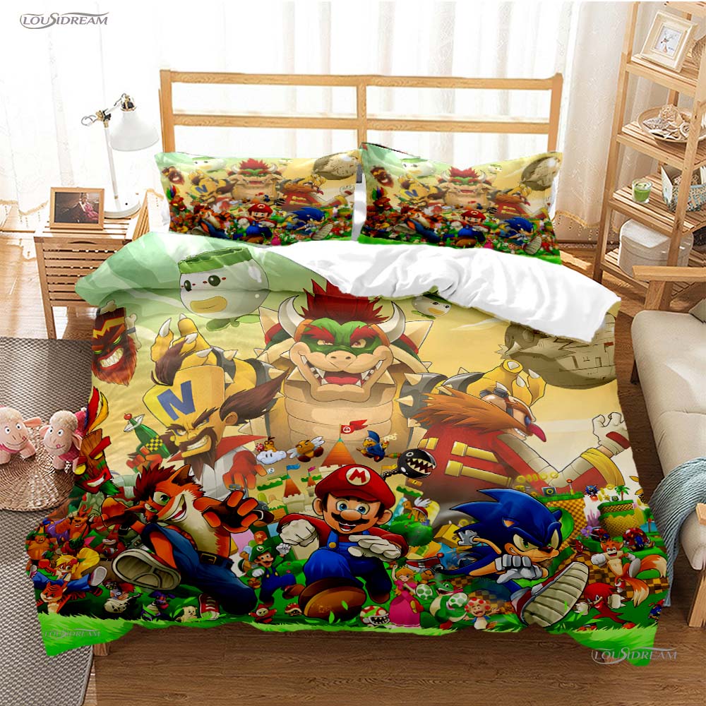 Lovely Carton Anime Al Season Soft Duvet Cover kawai Mai Beding set Premium Soft Comfortable Quilt Cover plus Pilowcase Single/Double/Quen/King