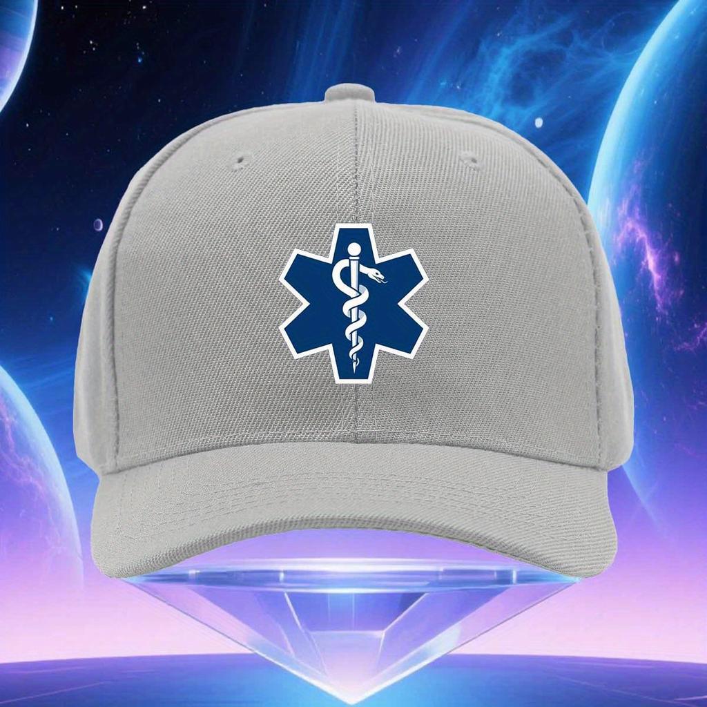Adjustable Baseball Cap Featuring The Star of Life Designed for EMS EMT And Paramedics