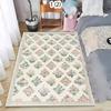 Bohemian Vintage Floral Rug Soft Non-Slip Stain-resistant Area Carpet for Living Room Bedroom Boho Retro Nordic Decor Floor Mat