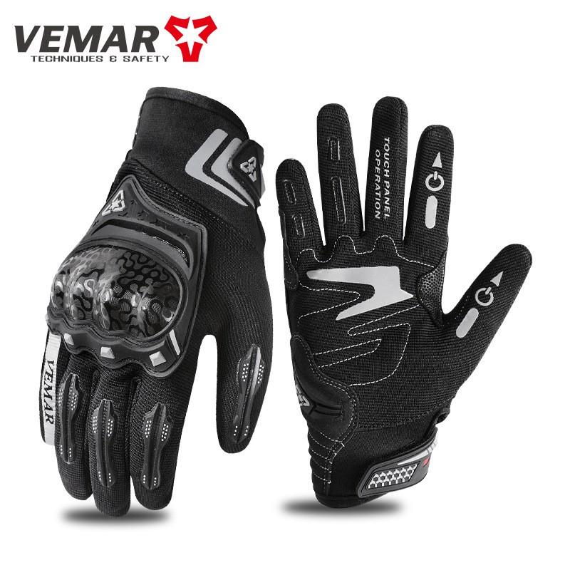 Motorcycle Riding Gloves Men Women Shock Absorbing Breathable Anti-Slip Durable Reflective Touchscreen Compatible