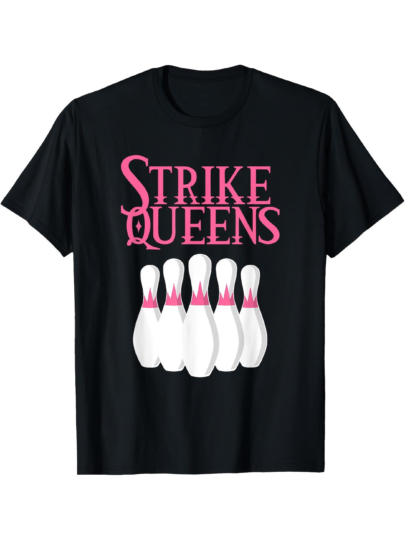 Women s T-Shirt Y2K Strike Queens Retro Bowling White Regular Fit 2XL