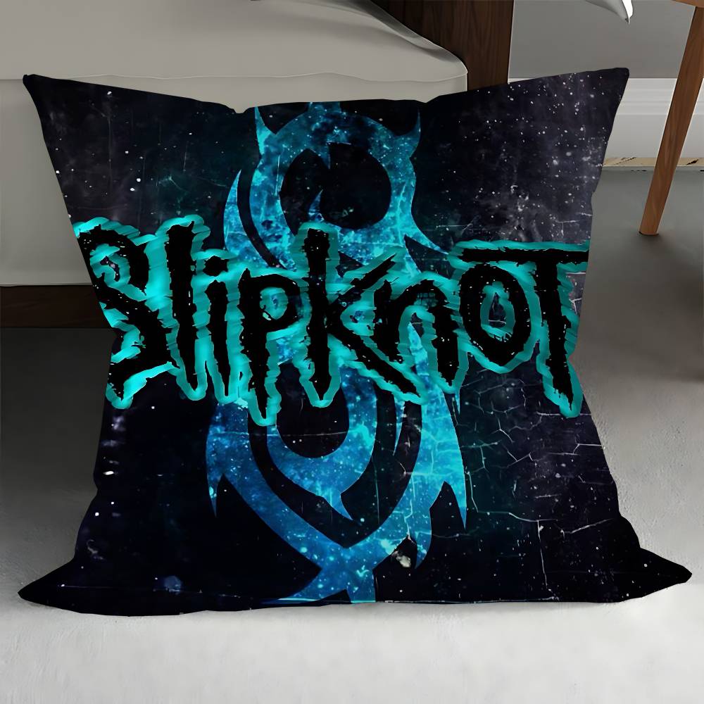 Rockband S-Slipknot Logotyp Kuddfodral Tum Gårdshusdekor Hem Prydnadskuddfodral För Soffdekorationer
