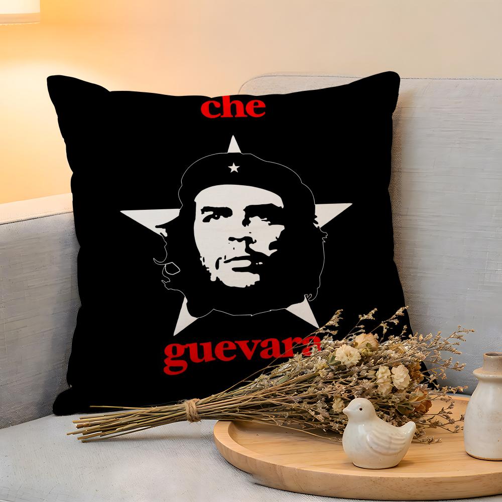 Cushion Cover Linen SkinFriendly Soft Decorative Case Sofa Home Decor Celebrity Revolutionary Hero Che Guevara Pillow Cover