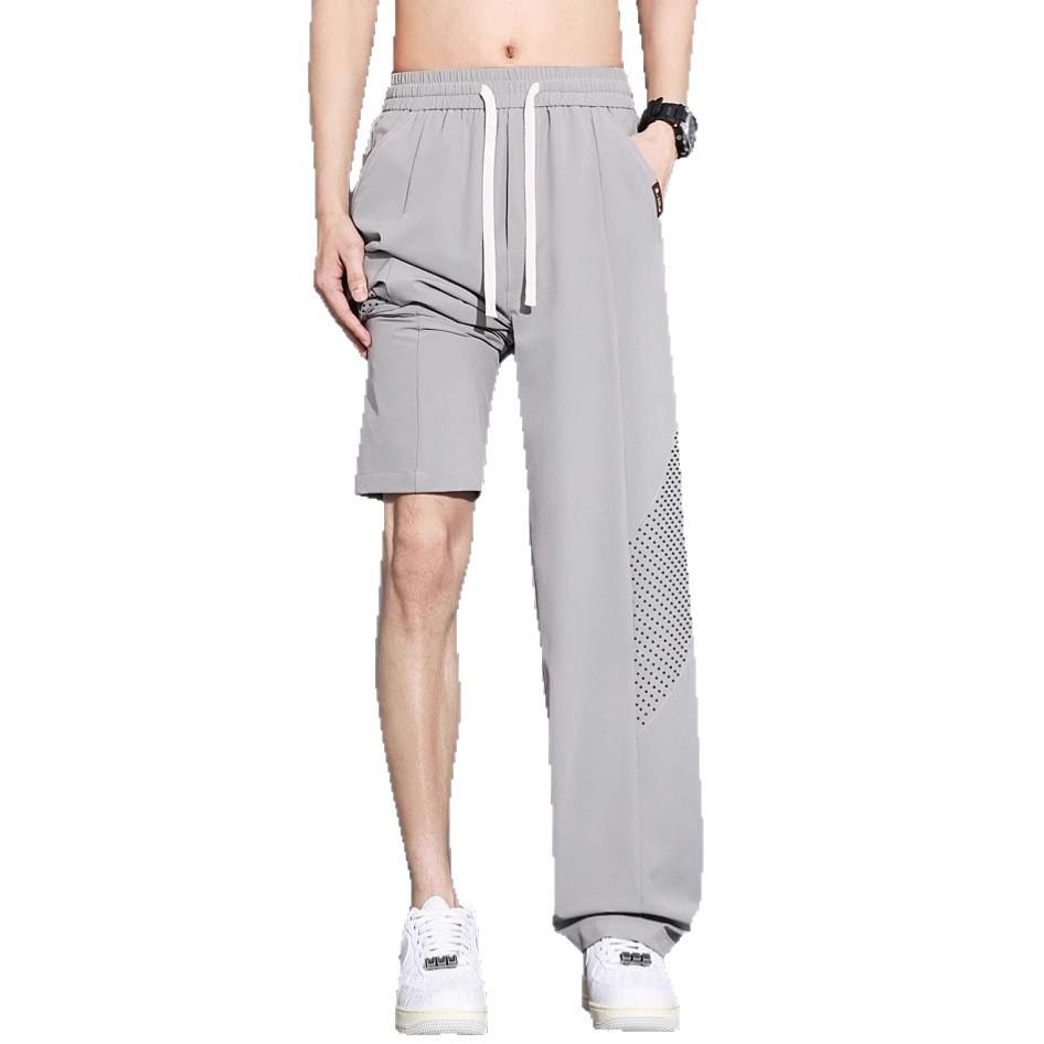 

Ice-sensory Machete Casual Pants for Men s Summer New Thin Style Sporty Loose Straight Casual Long Pants for Men 5XL