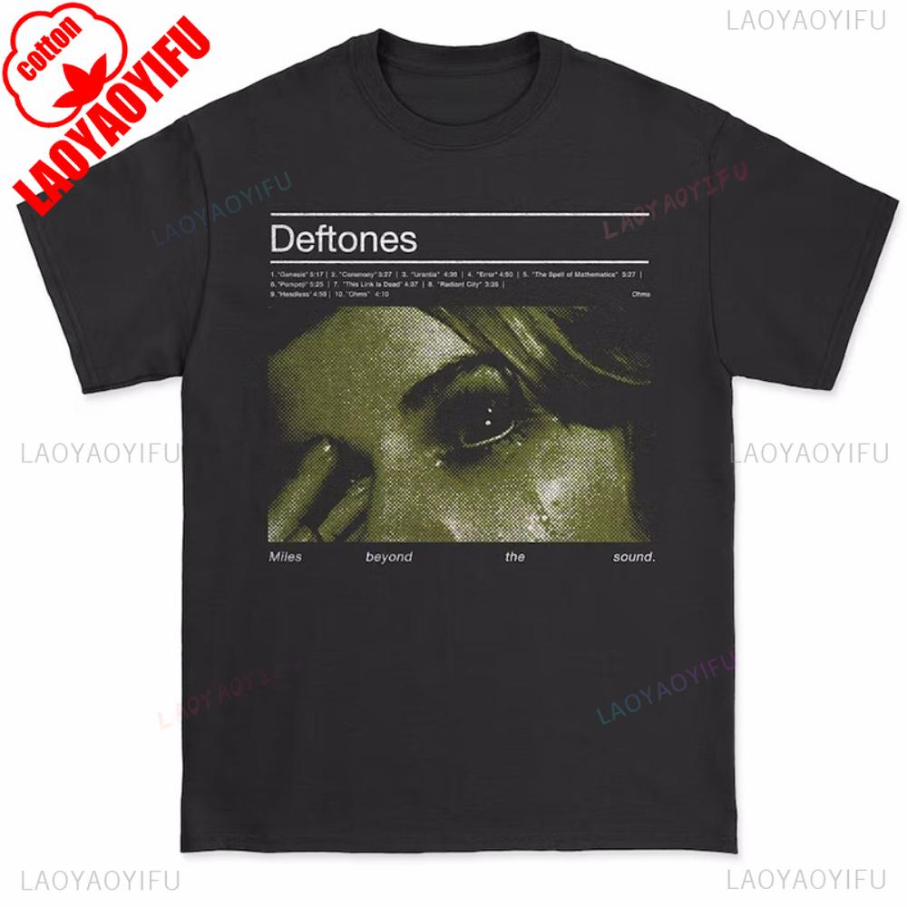 Deftones Inspired Band 2026 Graphic Unisex TShirt Rock Music Y2K Vintage Streetwear Casual Fashion tee S
