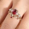Retro Court Style Zirconia Couple Rings with Diamond-Shaped Lace Trim