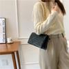 Textured Embroidery Thread Personalized Solid Color Fashionable Simple Shoulder Women's Bag 2025 Autumn New Chain Portable Small Square Bag