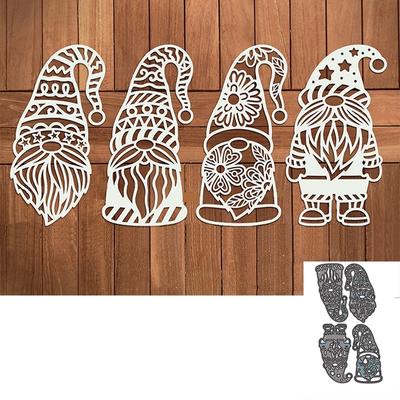 Troqueles de corte de Metal de Papá Noel, plantilla de corte a mano, decoración de papel para álbum de recortes, carpeta en relieve, álbum de fotos, artesanía decorativa