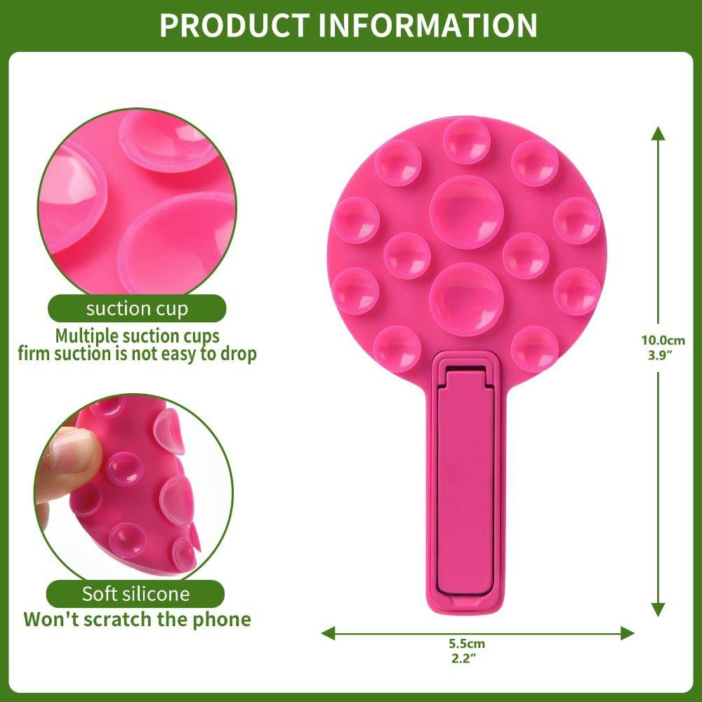 2 in 1 Phone Holder Silicone Mobile Phone Stand Universal Suction Cup Phone Mount