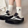Niedliche Katze Grau Socken für Damen Herbst und Winter, Trendige Baumwollsocken, Wadenlange Socken, Lange Socken, Schulstil Frotteesocken