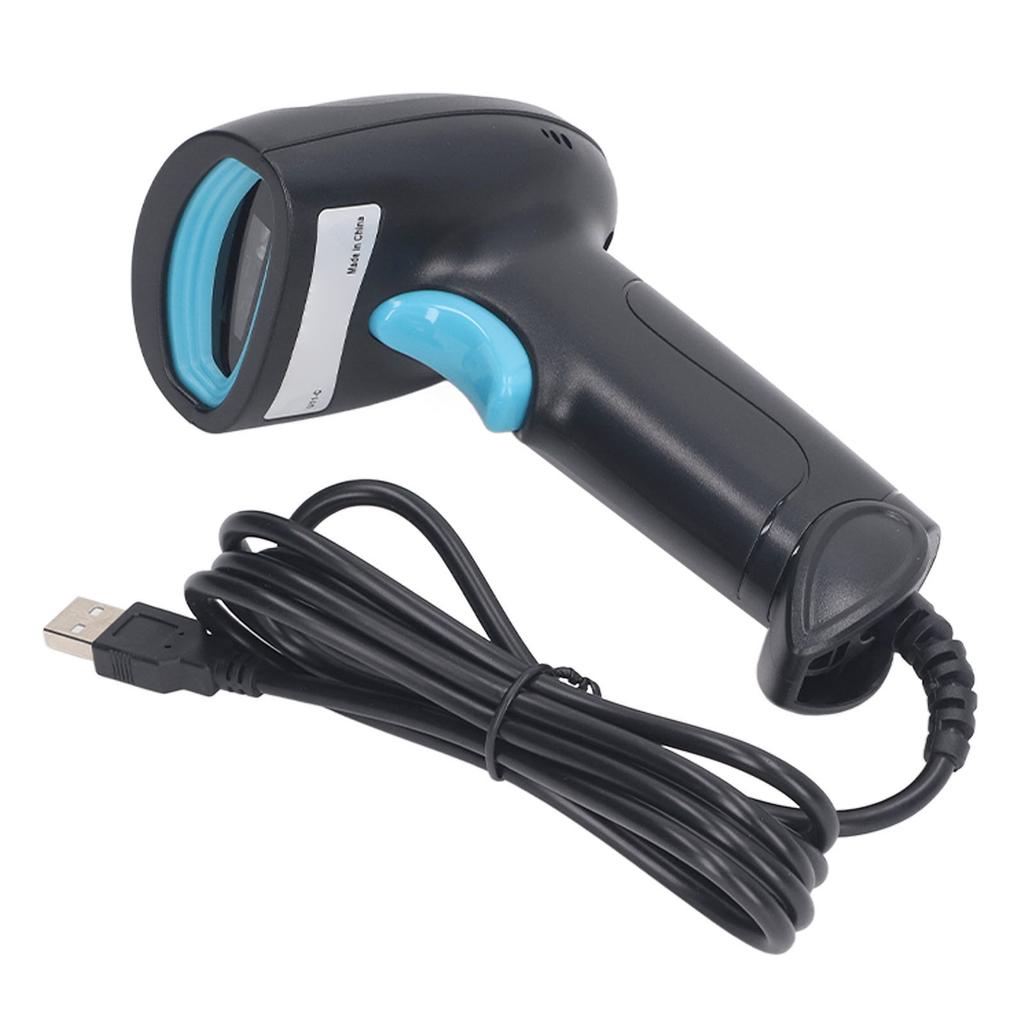 1D Barcode Scanner High Accuracy Fast Decoding Ergonomic USB Wired 1D Barcode Reader for Supermarket Warehouse