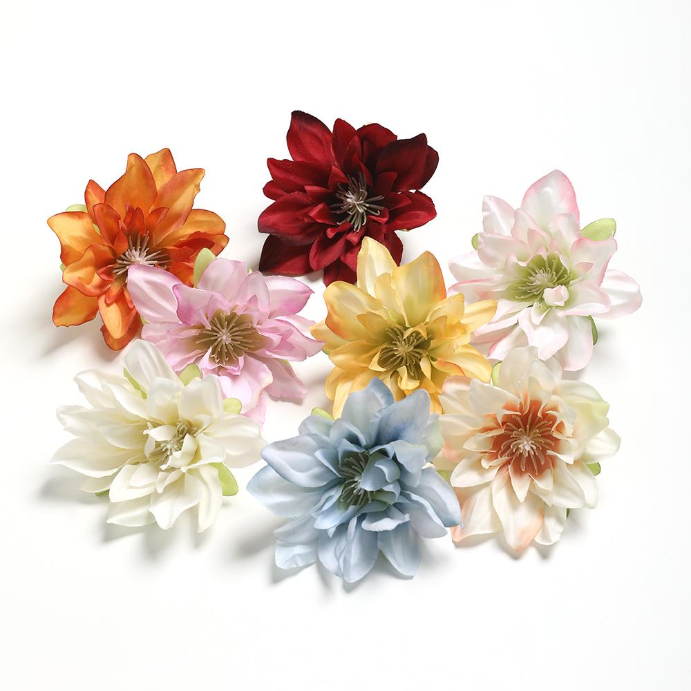 

5/10Pcs Artificial Flowers 8CM Silk Fake Flowers for Home Decor Wedding Marriage Decoration Party Supplies DIY Gift Accessories 5Pcs