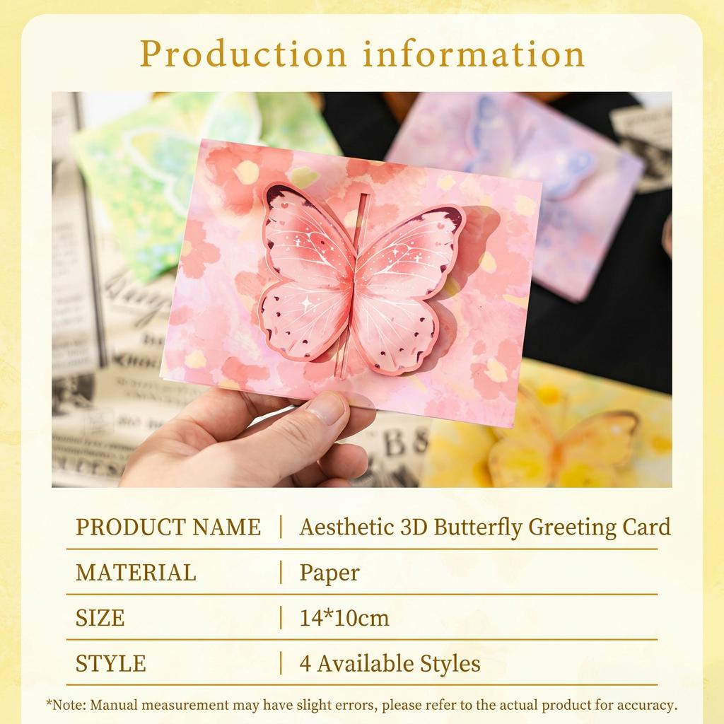 Thick Paper Card Aesthetic Birthday Card Couples Handwritten Card Versatile For All Occasions Friend Invitations Holiday Wishes