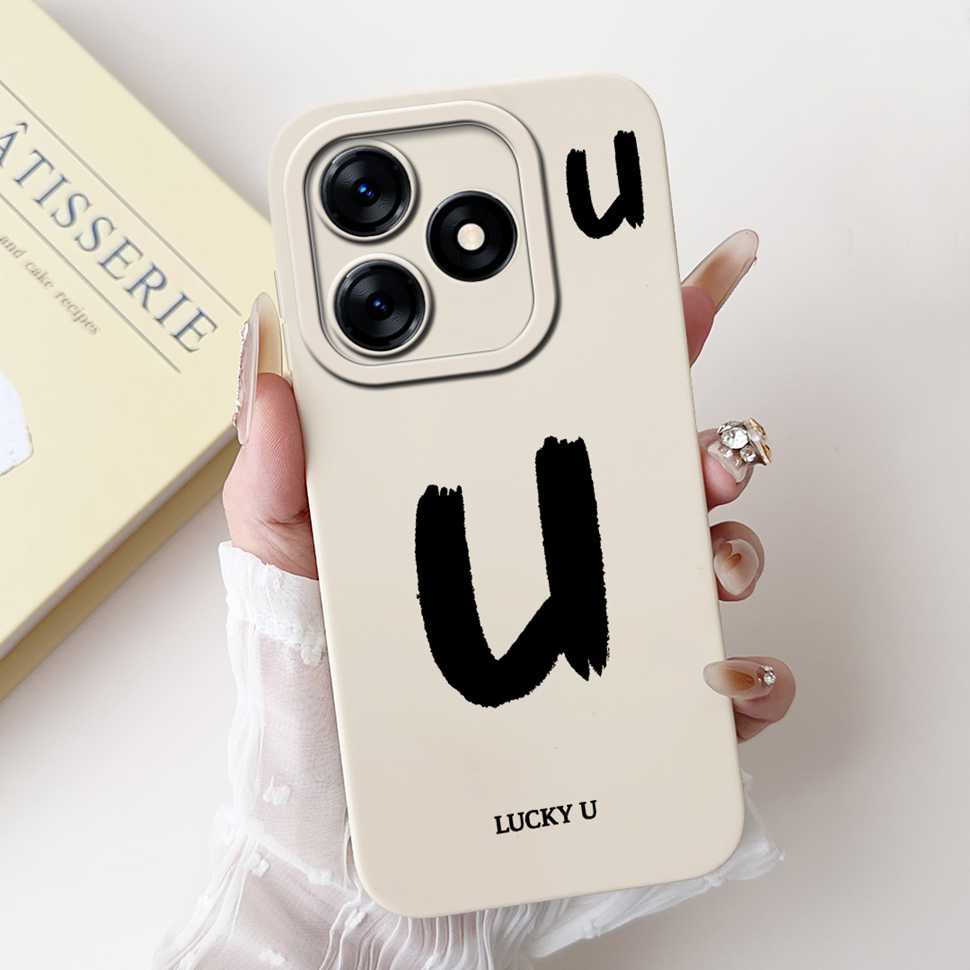 For Realme Note 50 Case RMX3834 Cute A-Z Letters Cover Soft Silicone Casing For Realme Note 50 Note50 Fundas Capa
