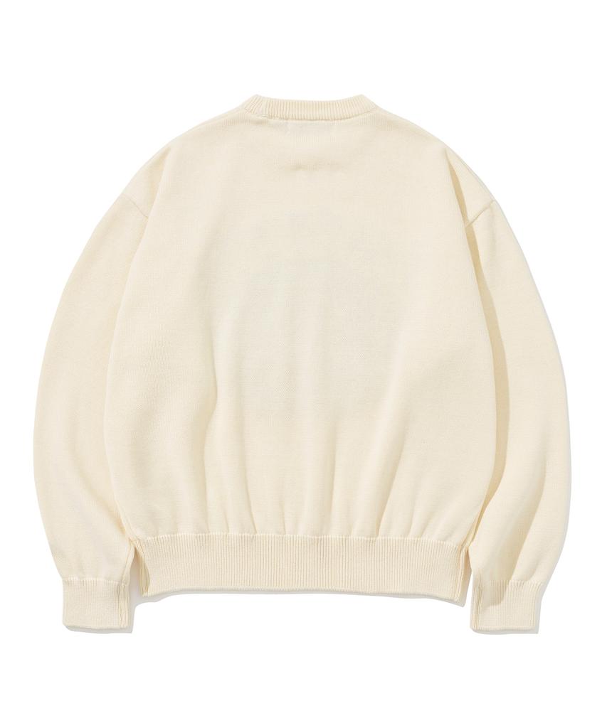KNITTED Let'S Love Donut Round Knit Ivory