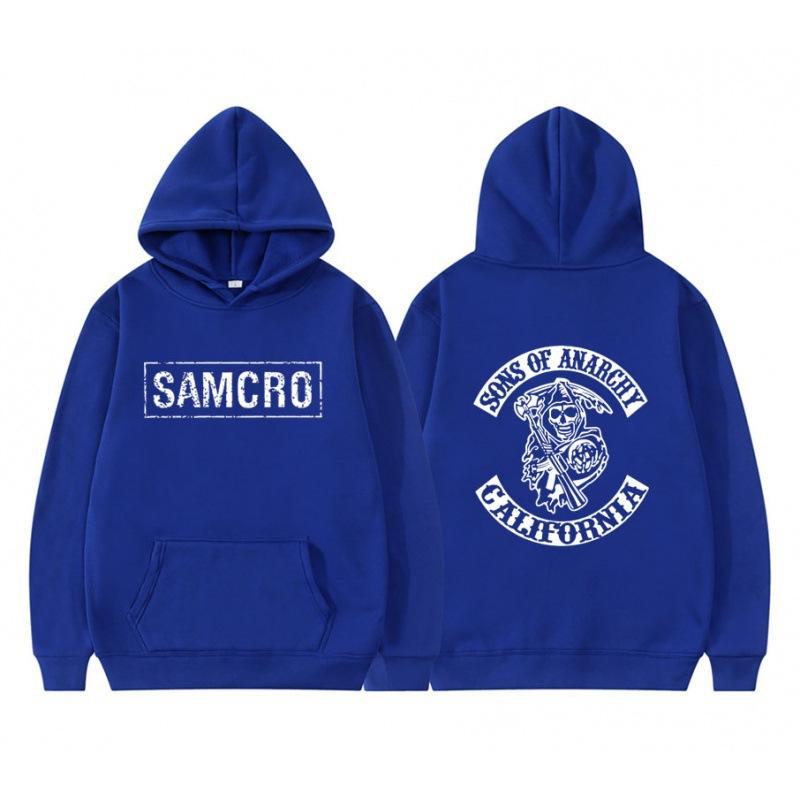 2025 Sons of Anarchy SAMCRO Doppelseitig Drucken Streetwear Männe