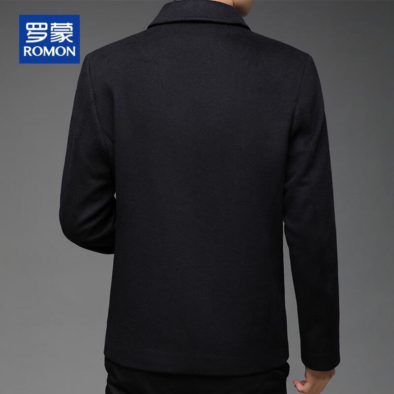 ROMON Men's 100% Cashmere Double-Sided Wool Coat