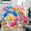 1PC Pretty Cure Print Flannel Blanket, High quality Comfortable for All Seasons, Home Decor, Warmth and Comfort, Perfect for Christmas Gifts