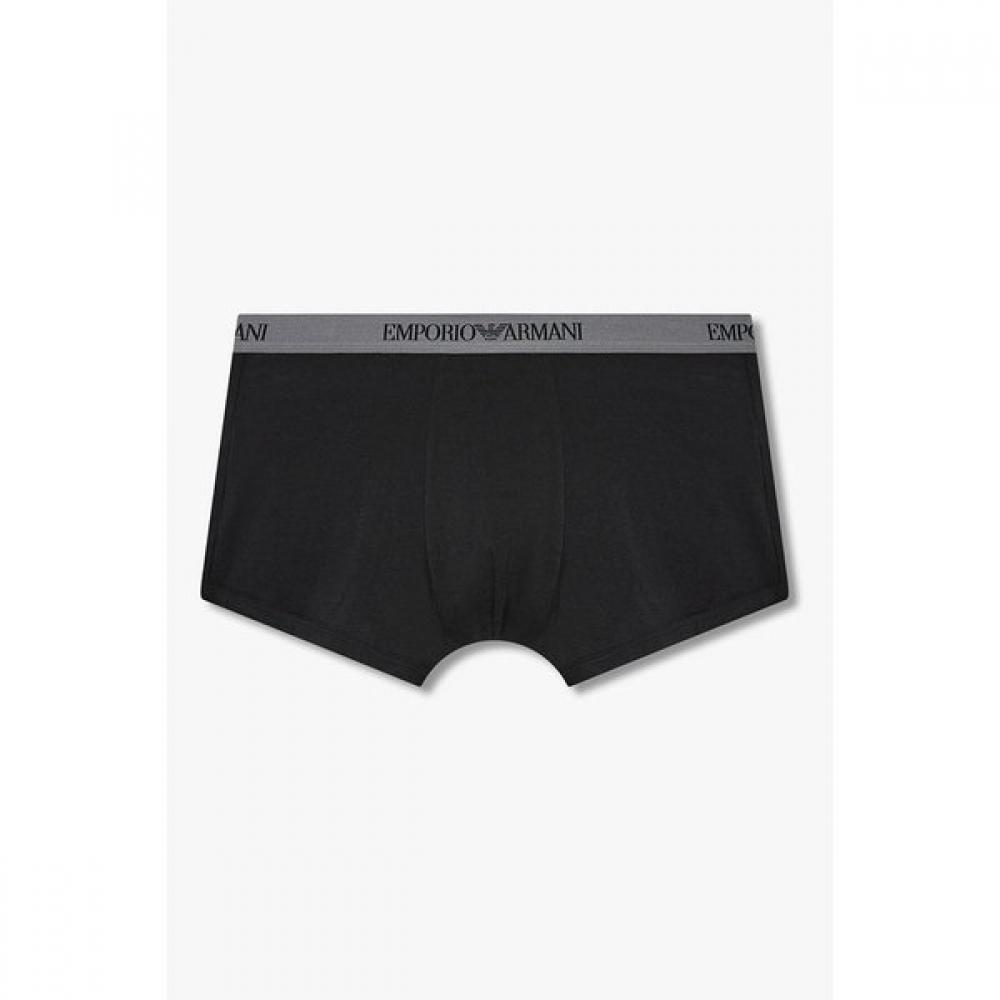 Emporio Armani Мужские однотонные хлопковые брюки с логотипом на поясе 0815312332 S(95)