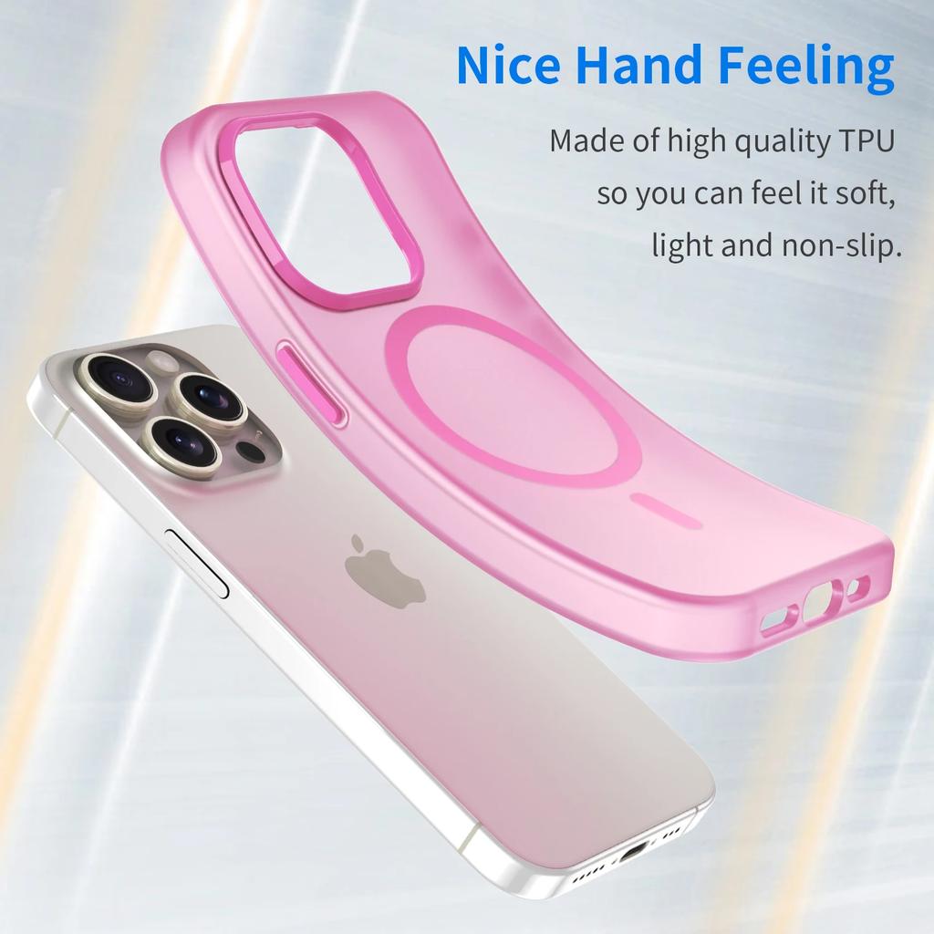 Luxury Magnetic Wireless Charge For Magsafe Case For 16E 16 15 14 13 12 11 Pro Max Plus Shockproof Matte TPU Bumper Cover