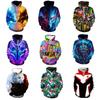 Sweat à capuche imprimé 3D Tête de Renard Loup BF Ciel Étoilé Tigre Alliance Marvel Sportswear Couple