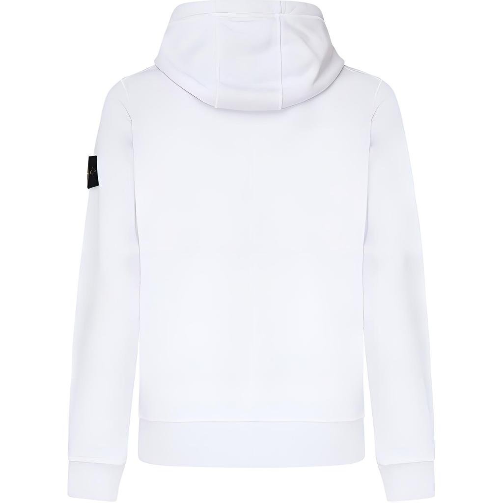 Stone Island Ss25 Solid Color Hooded Long Sleeve Sweatshirt Men sweatshirt White K1S156100045S0051V0088