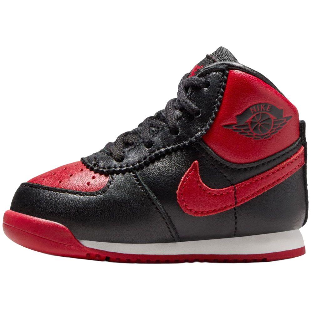 

Jordan Air Jordan 1 Slip Resistant Abrasion Resistant High top Toddler Shoes Black Red Infant And Toddler DV3655-067 19.5