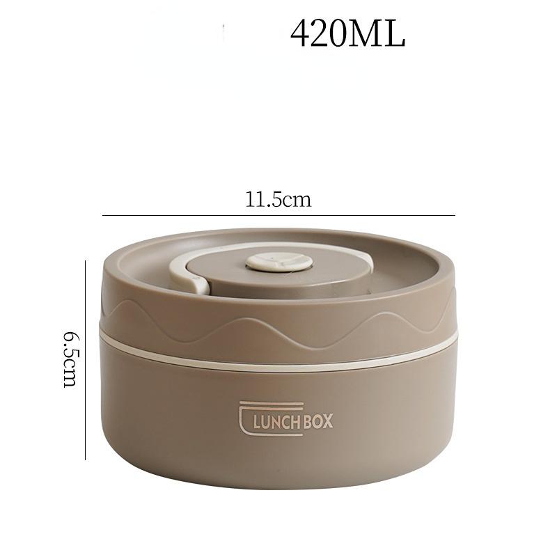 304 Stainless Steel Portable Thermos Insulated Lunch Box Leakproof Sealed Bucket Student Lunch Box Multi-layer Round Bento Box