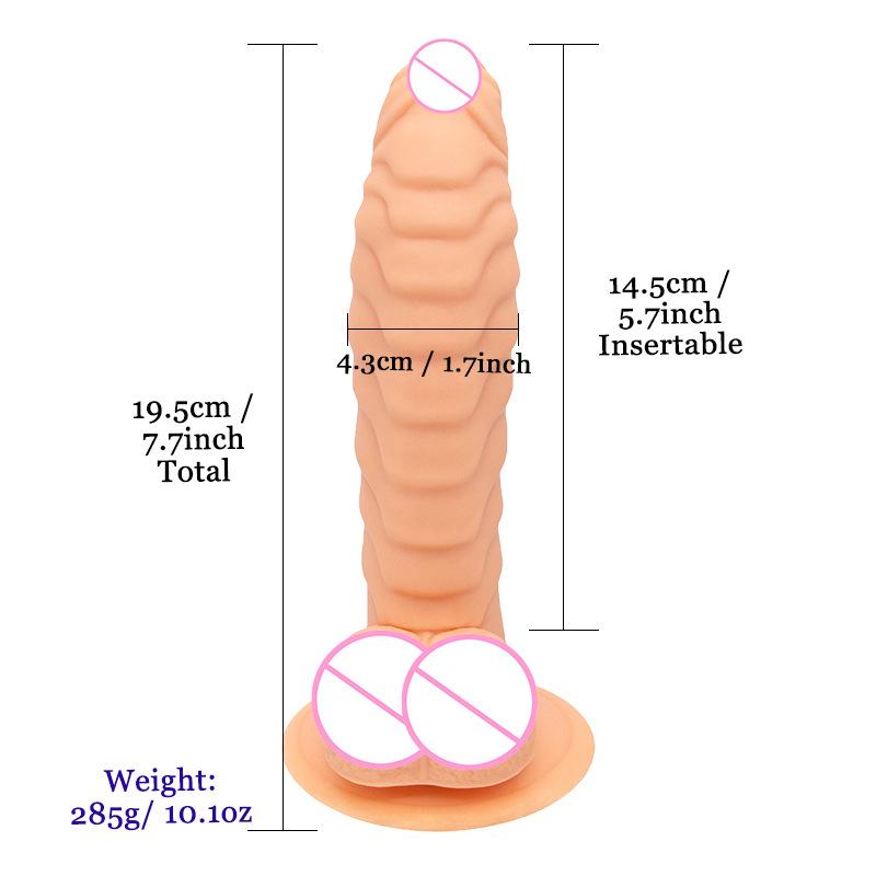 Dinosaur Scales Animal Simulation Dildo Sucker Shaped Dildo Male Female Masturbator Fake Penis Erotic Products