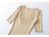 Elegant Lace Patchwork 5-Sleeve V-Neck Slimming Top - Spring/Summer 2026