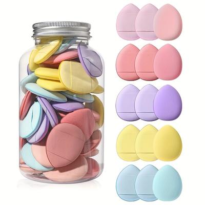 50 Stück Finger Puderquasten Make-up Puderquasten, ,Geeignet für Foundation, Concealer, Lidschatten,Schönheits-Make-up-Werkzeuge