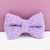 Soft Sherpa Fleece Dog Collar Leash Harness Set Adjustable Personalized Puppy Bowtie Collar for Small Large Dogs