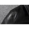Chinese Size Classical 1940 Style Men Leather Jacket Uncoated Cracked Goatskin Leather Soft Slim Spring Autumn