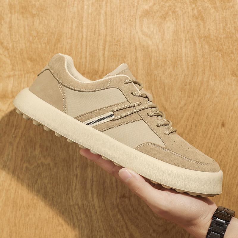 Fashion Suede Leather Men's Sneakers New Trend Casual Shoes Leisure Male Skateboard Footwear Non-slip Vulcanized Shoes Driving Trainers