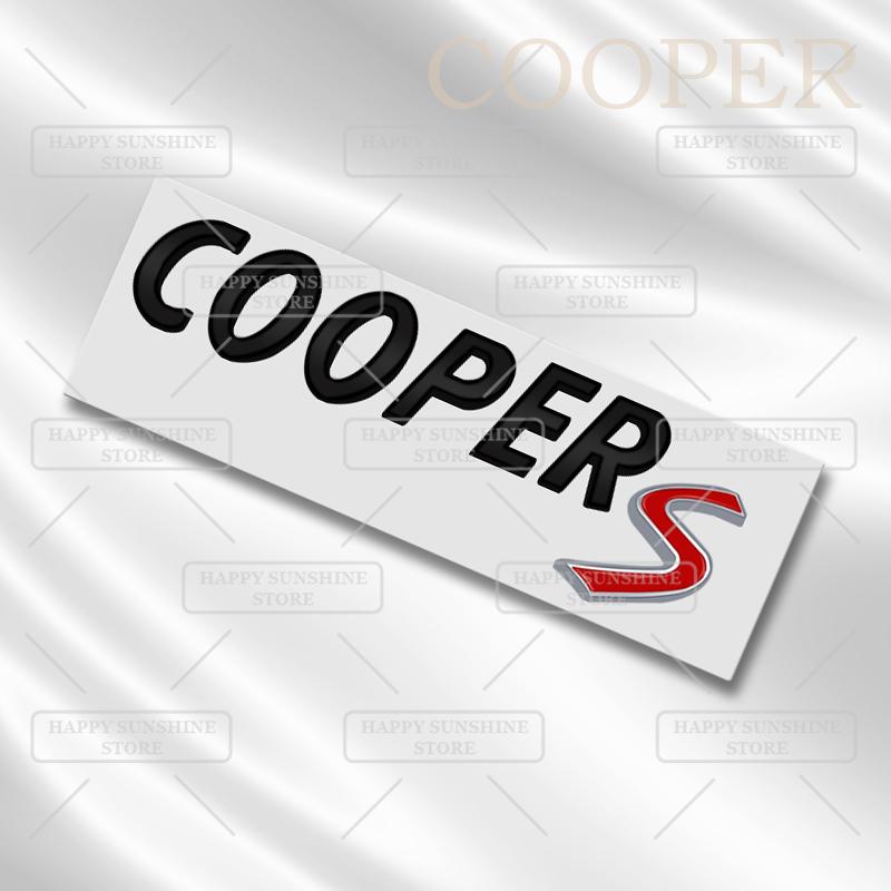 3D kovový znak Cooper S D na zadní výklopnou záď kufr Auto samolepka Karoserie kufru Pro MINI T36 JCW Černé písmena Znak Dekorace Příslušenství