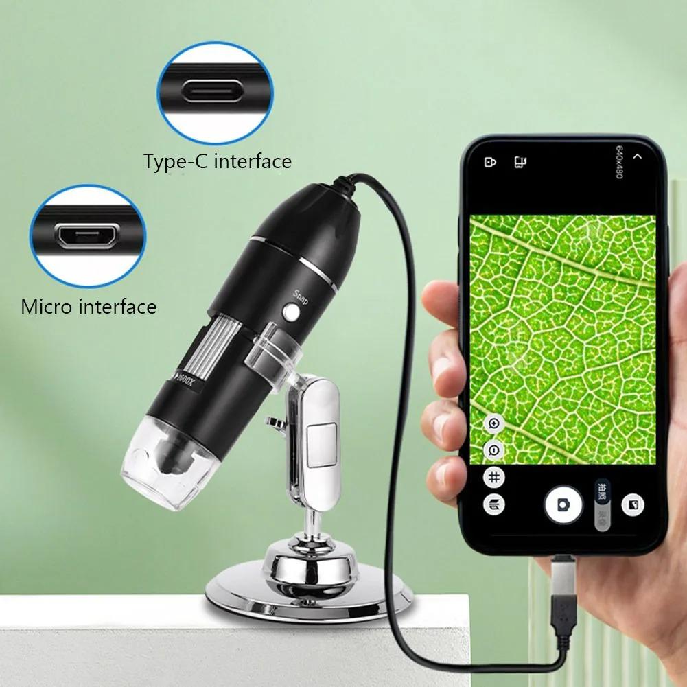 Handheld 3in1 Digital Microscope Camera 1000x Led Magnifier Portable Electronic Microscope For Soldering Cell Phone Repair
