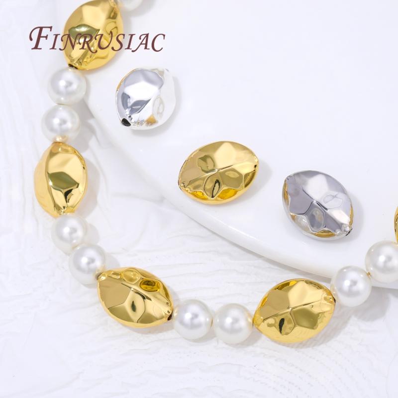16x12mm 18K Gold Plated Brass Spacers For Beads,Metal Separator Beads For Bracelets Accessories,DIY Jewelry Making Supplies