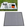 Silicone Coated Fiberglass Fireproof Grill Mat Grey Flame Retardant Fire Pit Mat With Storage Bag Foldable