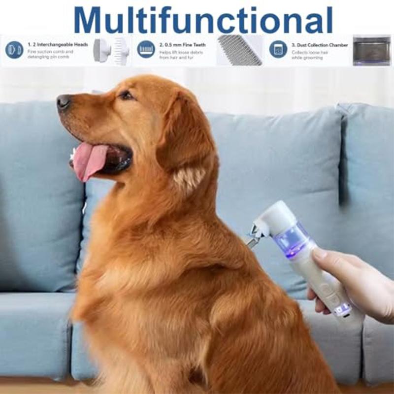 2-in-1 Electric Pet Grooming Brush Flea Comb Rechargeable Detangling Brush For Dogs Cats Removes Fleas For Long/short Haired Pet