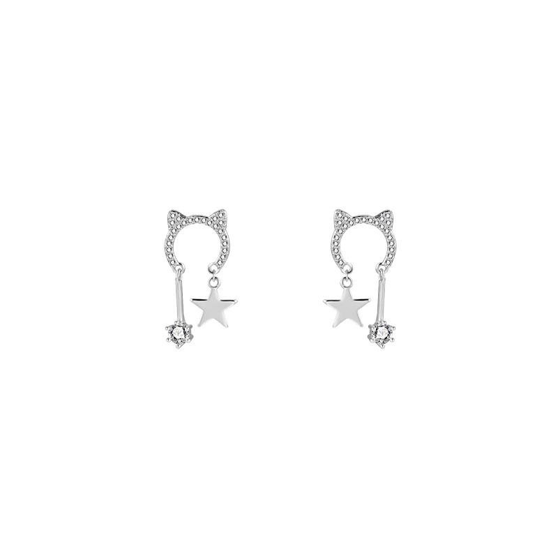 2024 Trendy High-End Cat Stud Ear Clips for Women – No Piercing Needed