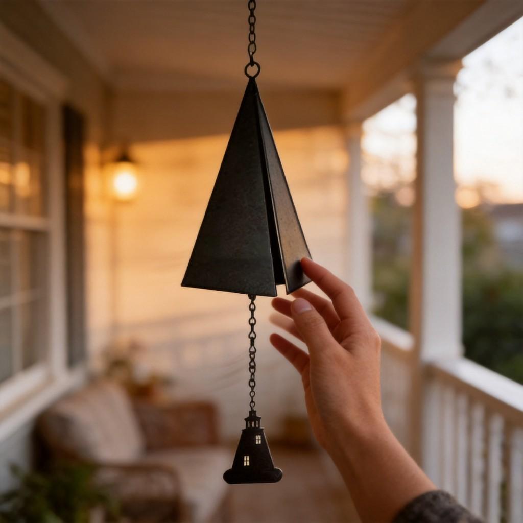 Windglocken Gartendekoration Mit Kreativem Dreieckigen Design Für Außenhofdekoration