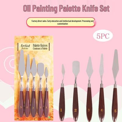 Gouache & Acrylic Painting Spatula Set - Palette & Scraper Knives for Oil and Pigment Painting