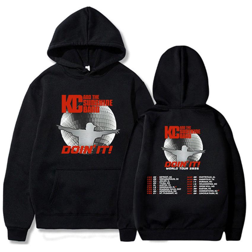 Don't It Tour 2026 Hoodies Rock Band KC and The Sunshine Sweatshirts Long Sleeve Fashion Hooded Pullovers Unisex Streetwear