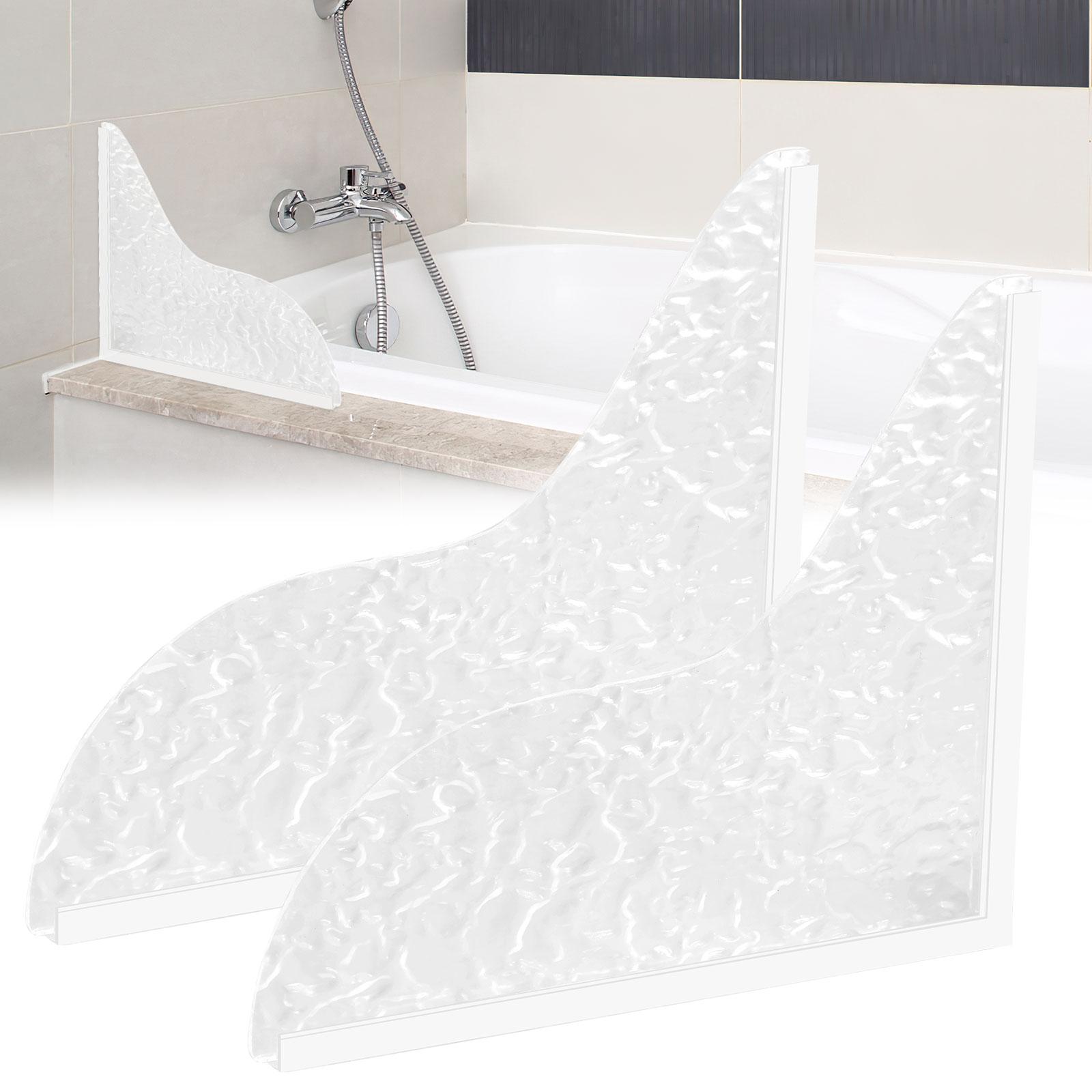 

2Pcs Shower Splash Guard Self- Adhesive Transparent Bathtub Corner Guard Acrylic Waterproof Bathroom accessories Home Supplies