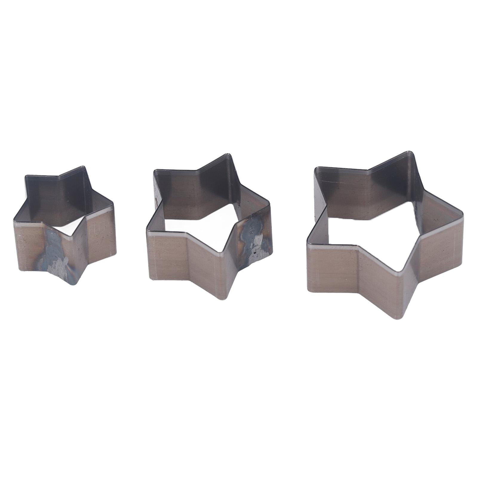 

3Pcs Leather Punching Dies Star Shape Clean Cut Alloy Steel Leather Cutting Mold for Crafts DIY