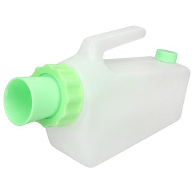 Botella de orina reutilizable para hombres, a prueba de derrames, gruesa, portátil, urinario de 1000 ml con tapa.