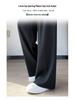 Khaki High-Waisted Slim-Fit Wide-Leg Dress Pants for Women - Spring/Summer Collection