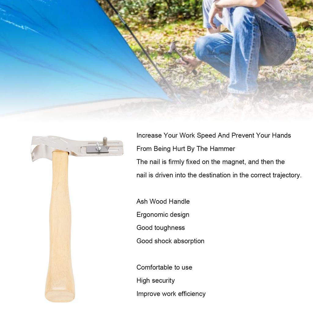 Magnetic Roofing Hammer Multifunctional Magnet Roofing Hatchet Tool with Storage Bag for Quick Installation Roofing Nails Felt Hats