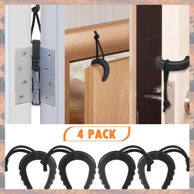 2025 Trend 4 Pack First Responder Door Stops Door Jam For Law Enforcement Door Stoppers Wedge Door Stopper Black