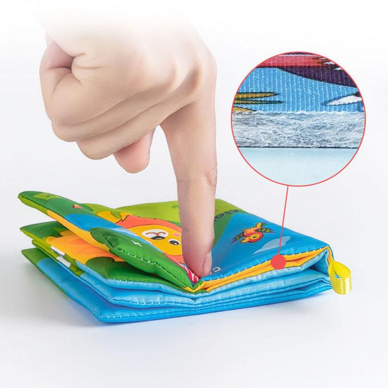 Baby Soft Cloth Book for Newborns 0-12 Months 3D Book Animal Family Cognitive Montessori3D Book for Kids Gift